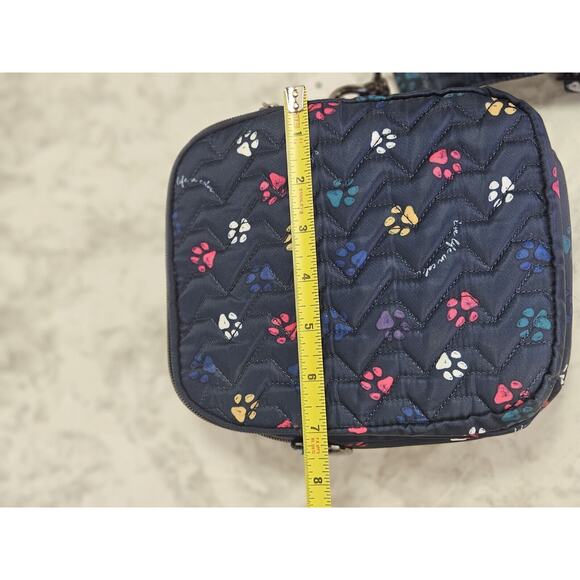 LUG Skeeter Crossbody Bag Purse Pet Paws Print Navy Blue RFID NWT - Picture 9 of 16